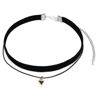 pinkunicorn丝绒项圈原宿双层