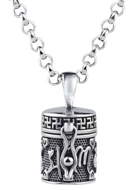 S925纯银复古泰吊坠项链可刻字