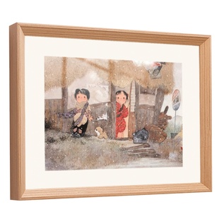 实木相框定制画框外框挂墙8k 20A4a3任意尺寸4开装裱拼图框架24寸