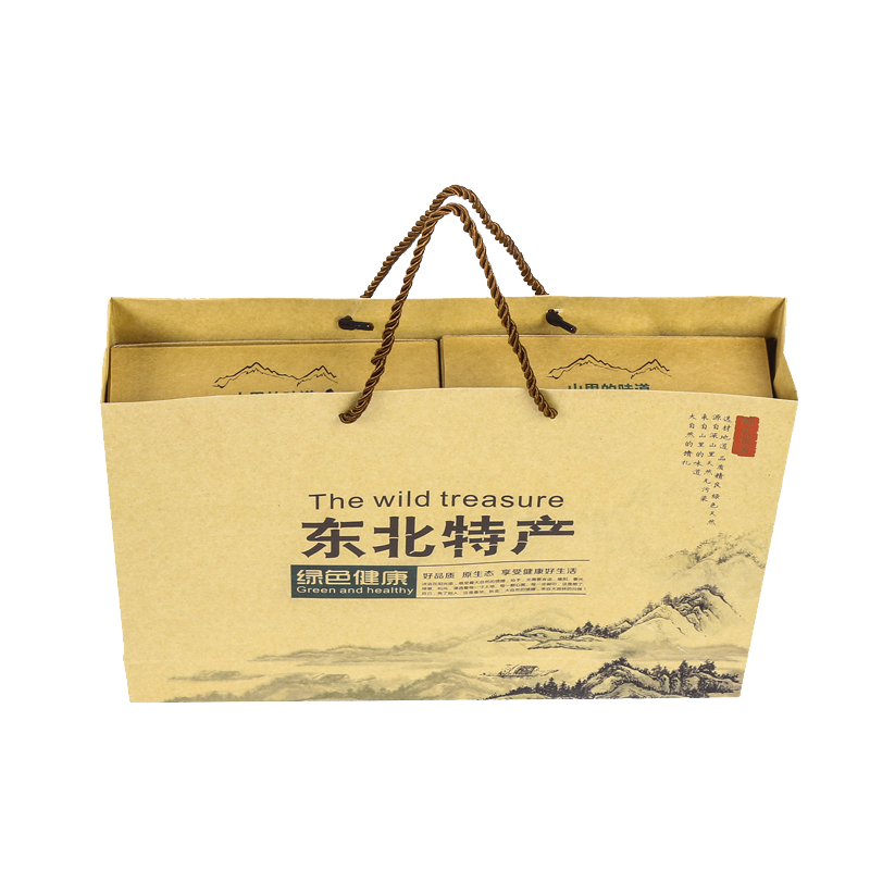 东北特产黑木耳野生榛蘑礼盒 猴头香菇礼盒装400g山珍礼包邮干货