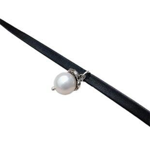 chocker绒带蕾丝天然贝珍珠石榴原宿简约女短款颈带颈圈锁骨项链