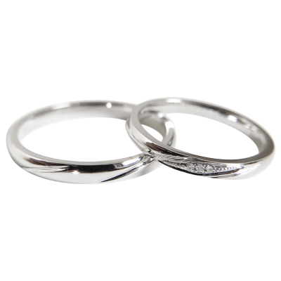 18k结婚情侣天然钻石设计定制