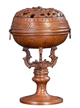 透雕纯铜摆件礼品熏香炉