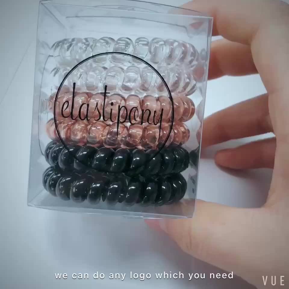 Factory Selling Eco Friendly Telephone Wire Girl Curl Band Hair Tie