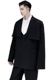 新款男超短长袖黑西服马甲二件套A345-1218-P135，男装西服，电商A345