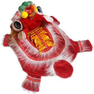 舞龙舞狮狗狗衣服醒狮红色搞笑新年宠物唐装喜庆招财猫咪衣服变身