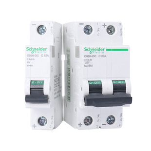 施耐德直流开关断路器空开C65N-DC C型1P2P 1~63A 16A32AUPS总开