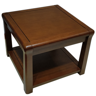 实木方几角几胡桃色大理石沙发几方形客厅乌金色茶几简约边桌中式