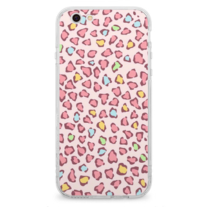 粉色豹纹个性 手机壳／适用于苹果13oppo荣耀vivo9华为三星小米