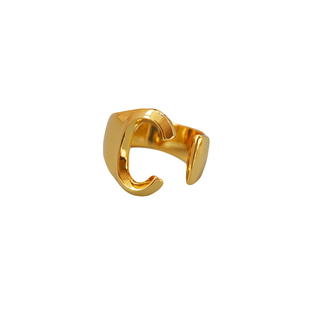 高圆圆白百何那英美国明星同款26个英文大写字母戒指食指戒情侣