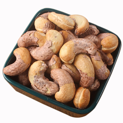 越南a180带皮散装紫皮盐焗腰果仁