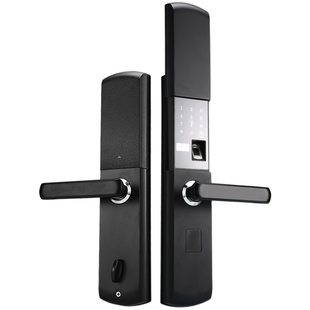 自动滑盖指纹密码锁防盗门家用锁大门木门门锁智能电子锁刷卡