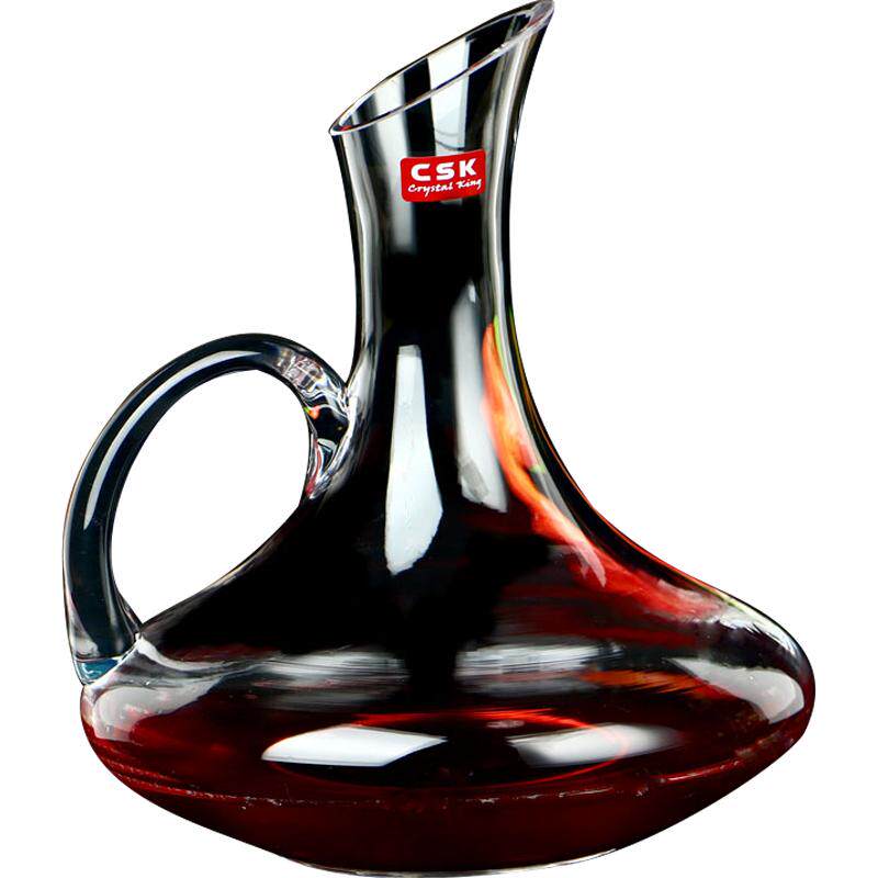 CSK莱瑞斯水晶醒酒器快速红酒解酒器倒酒器醒酒壶盛酒器带把_虎窝淘