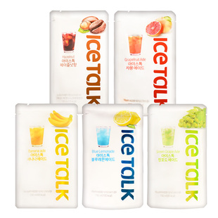 包邮 韩国进口Ice Talk冰果饮料190ml*5袋水果味5种口味饮品