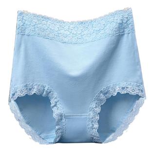 维曼姿4条装 棉质裆部高腰收腹提臀无痕蕾丝大码棉质面料内裤女