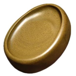 联星老坑黄鱼子小楷砚台天然原石掌中宝腰圆鱼籽龙尾精品迷你文房四宝可磨墨可储藏墨汁学生初学清仓包邮