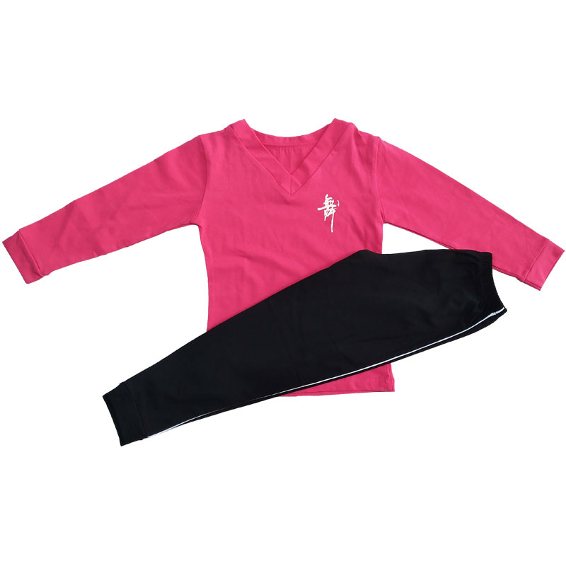 儿童舞蹈服装女童爵士舞练功服幼儿长袖舞蹈衣萝卜裤男童春秋套装