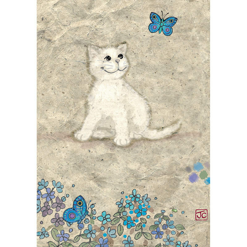 招财猫纯棉儿童房油画蝴蝶十字绣