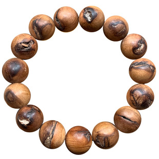 道门雷击木枣木圆珠无油蜡纯打磨天然古树饰品手链佛手串老料素珠