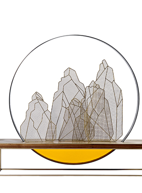 新中式风售楼处展厅亚克力摆件