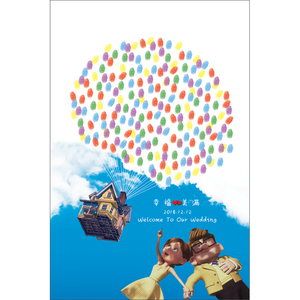 创意年会团建开学毕业乔迁婚礼指纹签到树生日周年结婚指纹画定制