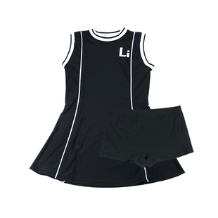 闪光少女 分体泳衣女保守显瘦遮肚学生新款三件套运动游泳装