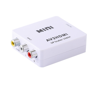 AV RCA/CVBS转HDMI转换器 三色红白黄莲花转电视显示器HDMI转换器