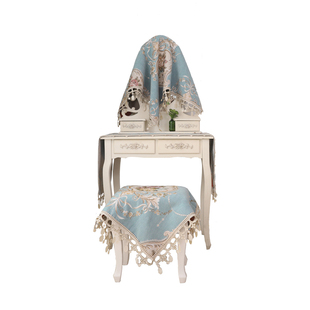 欧式梳妆台桌布装饰卧室防尘布化妆台罩套布盖布桌面垫镜子遮挡布