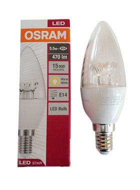 osram欧司朗尖泡E14螺口透明LED