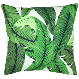 绿叶水彩热带植物芭蕉叶抱枕套田园花卉沙发靠枕办公室靠垫腰枕