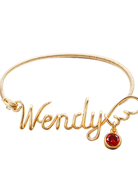 原创不褪色女小众设计名字手镯