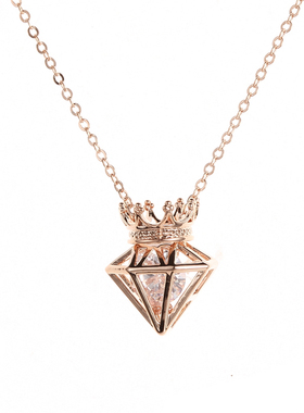 小众设计感网皇冠抖音水晶女吊坠