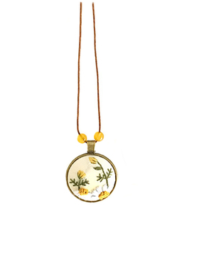 原创设计风手工刺绣日系毛衣链