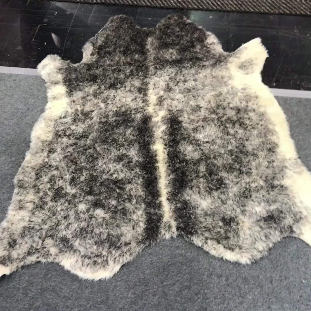 Cheap Price Artificial Skin Sofa Rug,Brown Faux Fur Cowhide Rug Buy