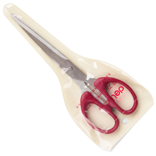 得力剪刀6009大号办公剪纸刀不锈钢剪刀家用缝纫剪刀裁剪用品小号锋利小剪刀学生手工剪纸无尖圆头中号裁缝剪