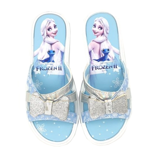 爱莎公主高跟拖鞋儿童拖鞋女童春夏水晶拖鞋室内外防滑凉鞋坡跟鞋