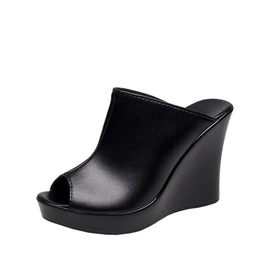 女坡试衣间专用嘴凉百搭高跟拖鞋