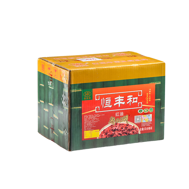 恒丰和郫县豆瓣酱红油正宗四川特产箱装商用20斤川菜调味料酱料