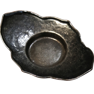 日式金属茶碟隔热杯托功夫茶托杯垫杯托茶杯底座茶道零配茶具配件