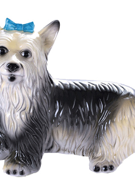 桌面装饰品工艺品仿真小狗陶瓷