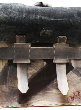 Fu.DuJuan 原创设计师双肩包 男士手提肩包 手工牛皮包 文艺水墨