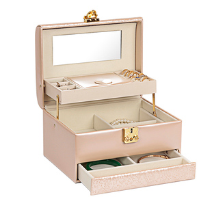 首饰盒欧式木质公主带锁韩式复古收纳盒手饰品盒化妆珠宝盒礼物女