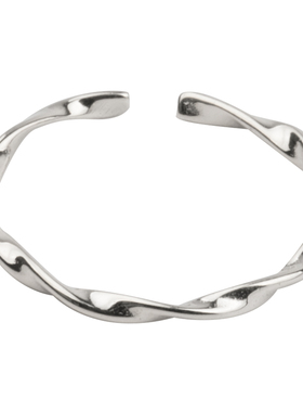 s925纯银日韩国百搭女水波纹戒指