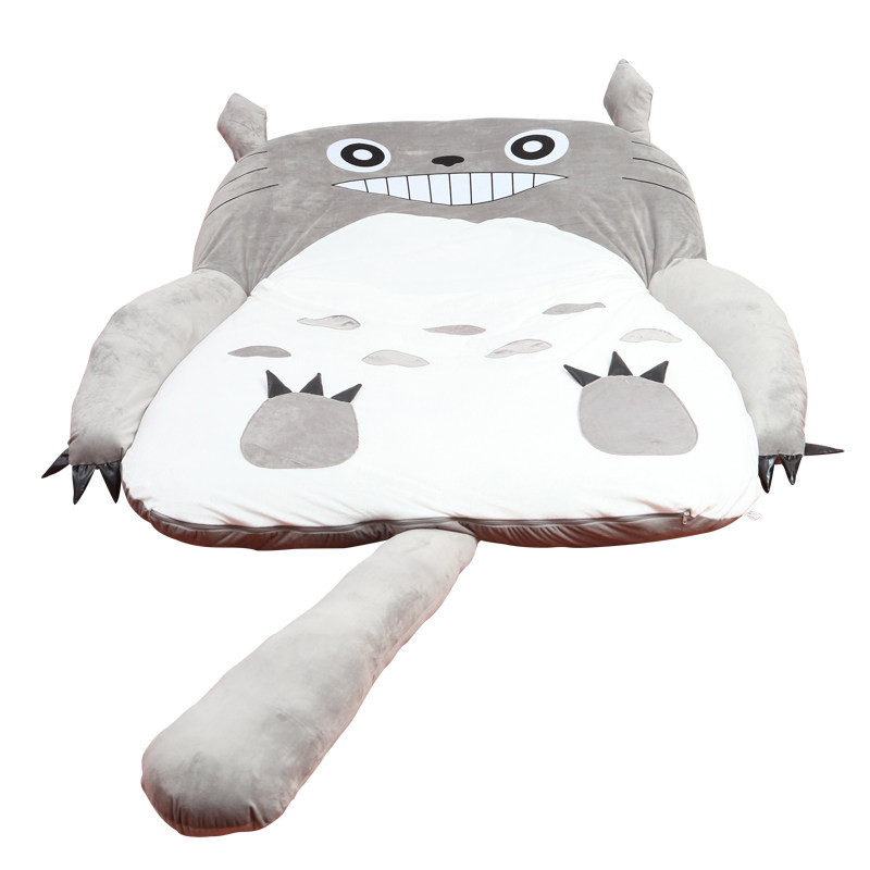 龙猫卡通床单双人可爱沙发加厚榻榻米创意懒人床折叠卧室地铺睡垫