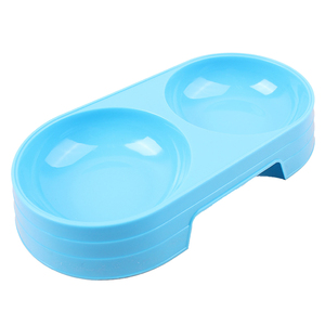 宠物小号双碗多色狗粮碗水碗猫碗宠物碗塑料猫咪食盆宠物生活用品