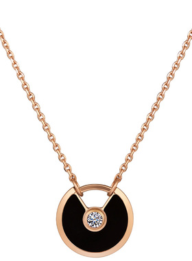 兰米儿单钻护身符黑色女士款圆形