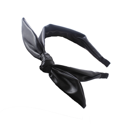 皮质宽边发窟韩版兔耳朵箍头