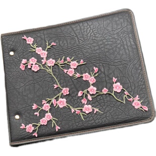 原创精品小清新桃花刺绣布贴diy汉服襦裙梅花设计破洞补丁装饰