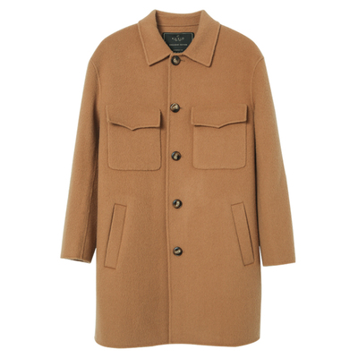 阿尔巴卡羊驼美利奴呢大衣外套