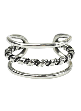 麻花多层光面日韩风INS开口戒指